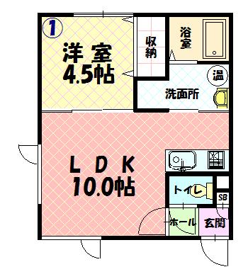 ＬＯＤＧＥ101間取図