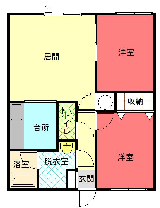 リバーサイドハイツＡ302間取図