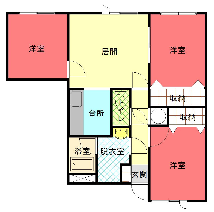 リバーサイドハイツＡA201間取図