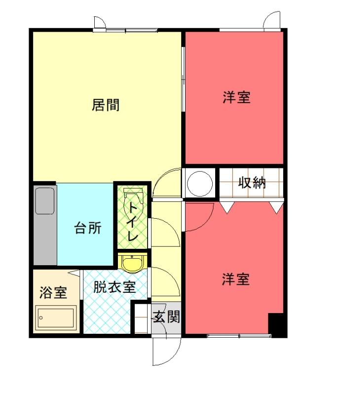 リバーサイドハイツＡA202間取図