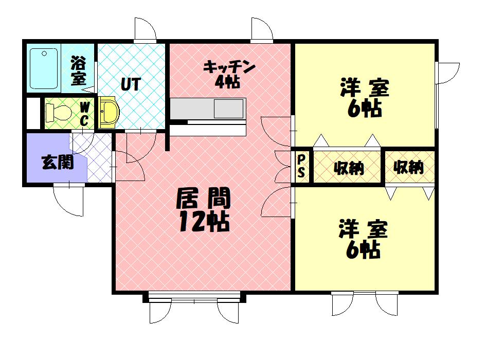 エポック神楽302間取図