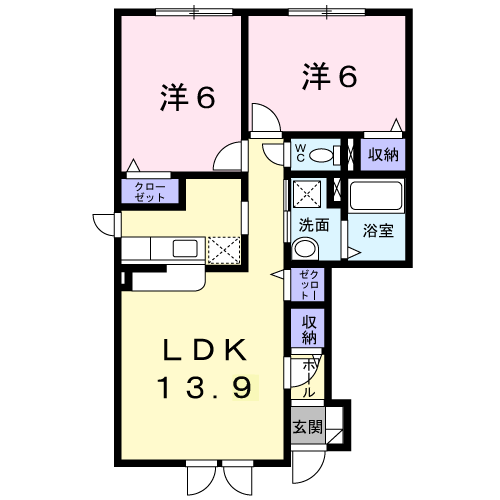 サニーフラワー101間取図