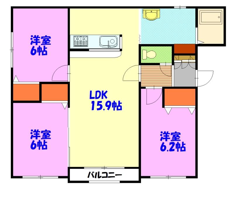 エスティハピネス101間取図