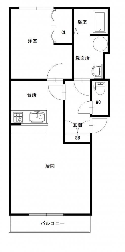 エスティ三番館２１４303間取図