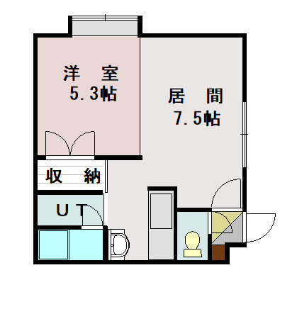 アパートメントリゲル102間取図