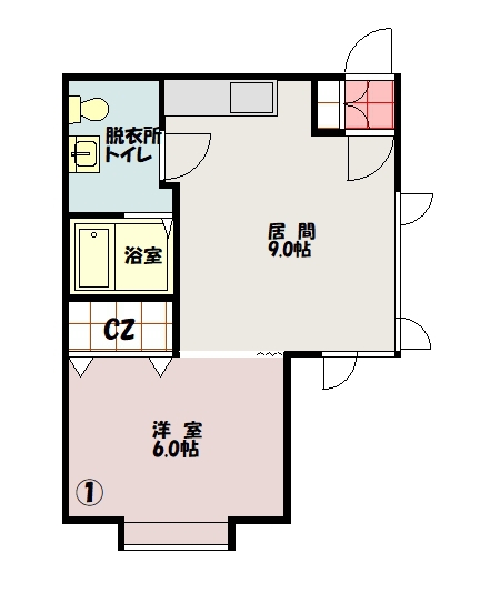スカイハイツ東２．４101間取図