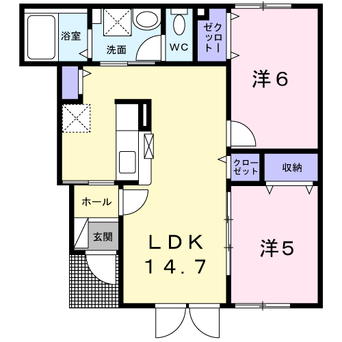 レーヴ・ド・ノール103間取図