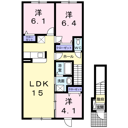 ベルメゾンＦ201間取図