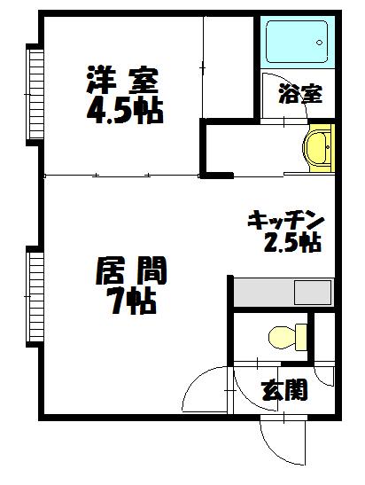 オーベルジュ１０201間取図