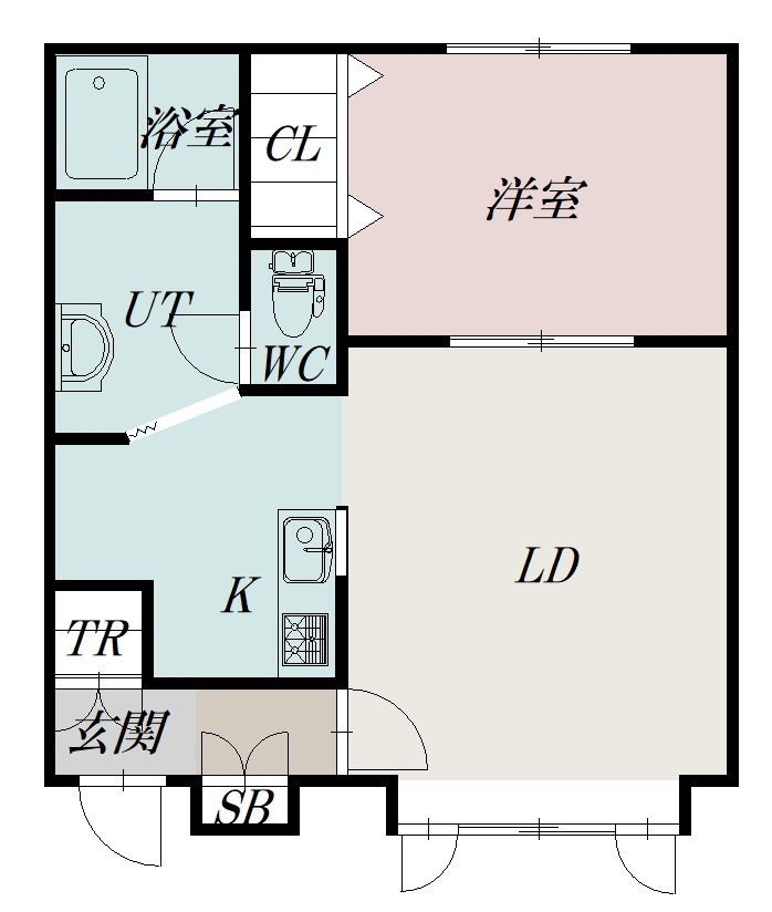 オーキッドテラスＢ205間取図
