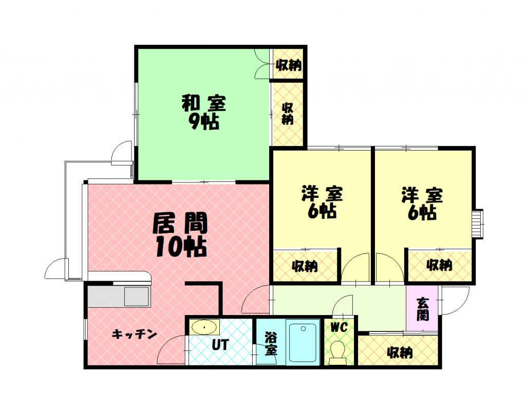 コーポうめの202間取図