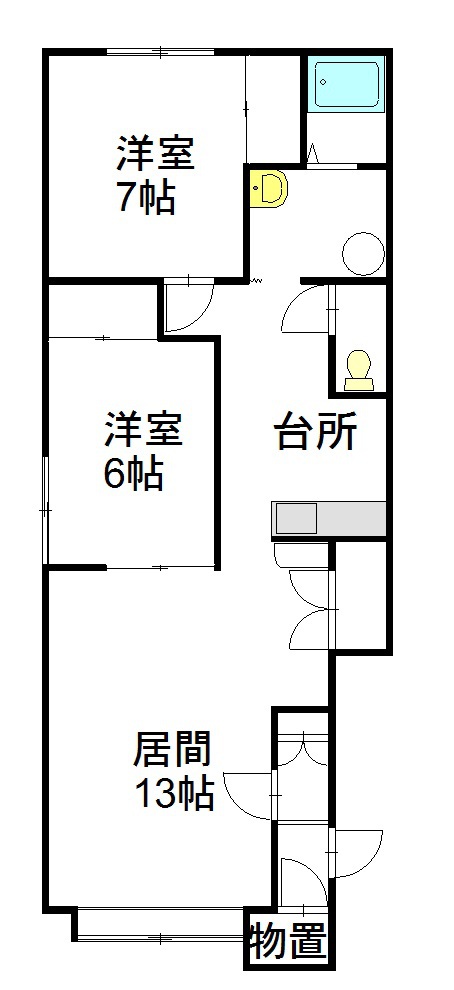 サルビアＣ206間取図