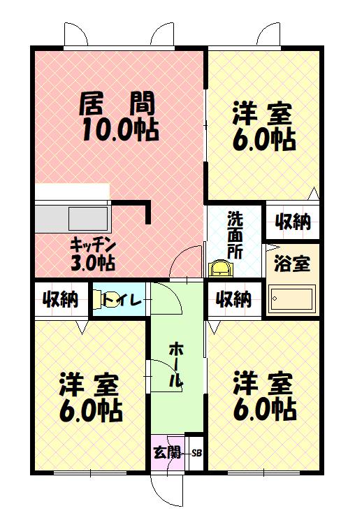 シャローム永山101間取図