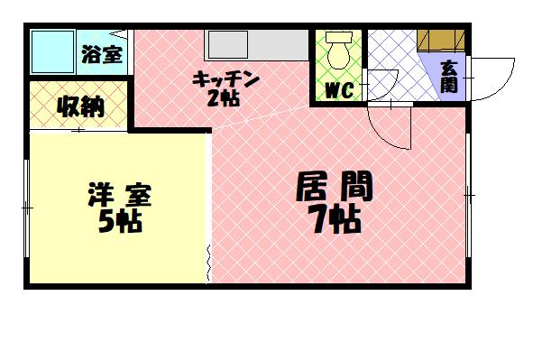 あべハイツ2B間取図