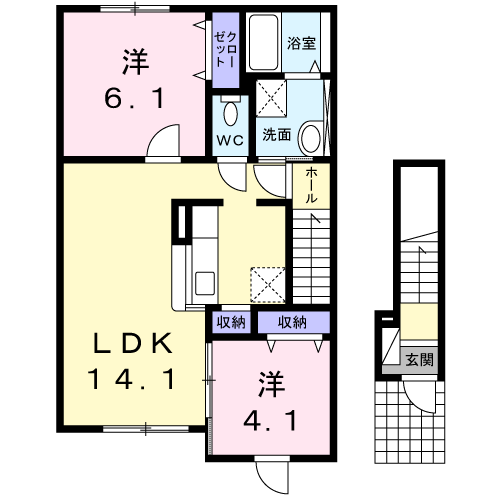 かりん201間取図