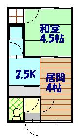 コーポトモヒロ102間取図