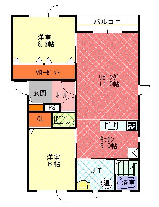 アクアエイトＢ棟202間取図