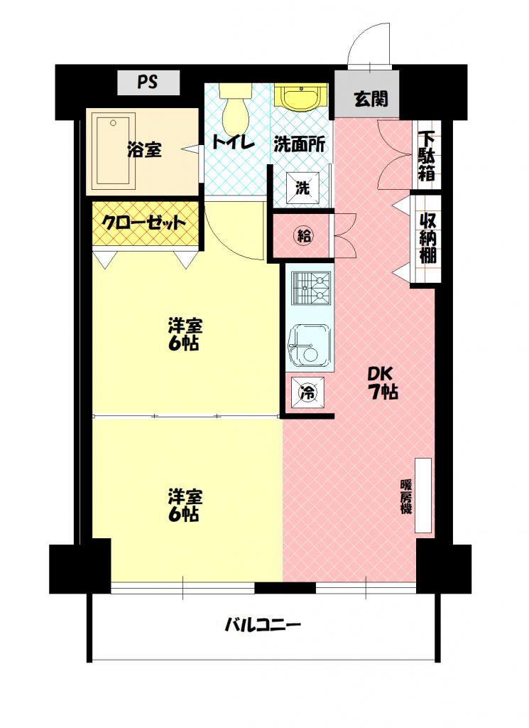 シャンノール平和通603間取図