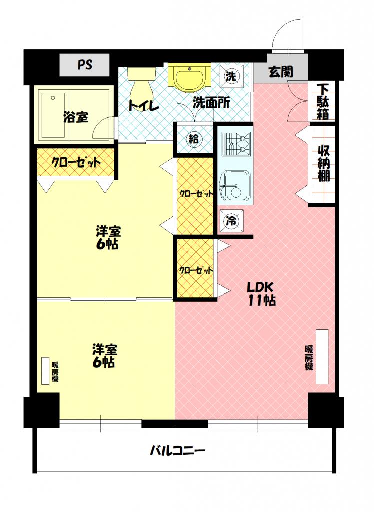 シャンノール平和通907間取図
