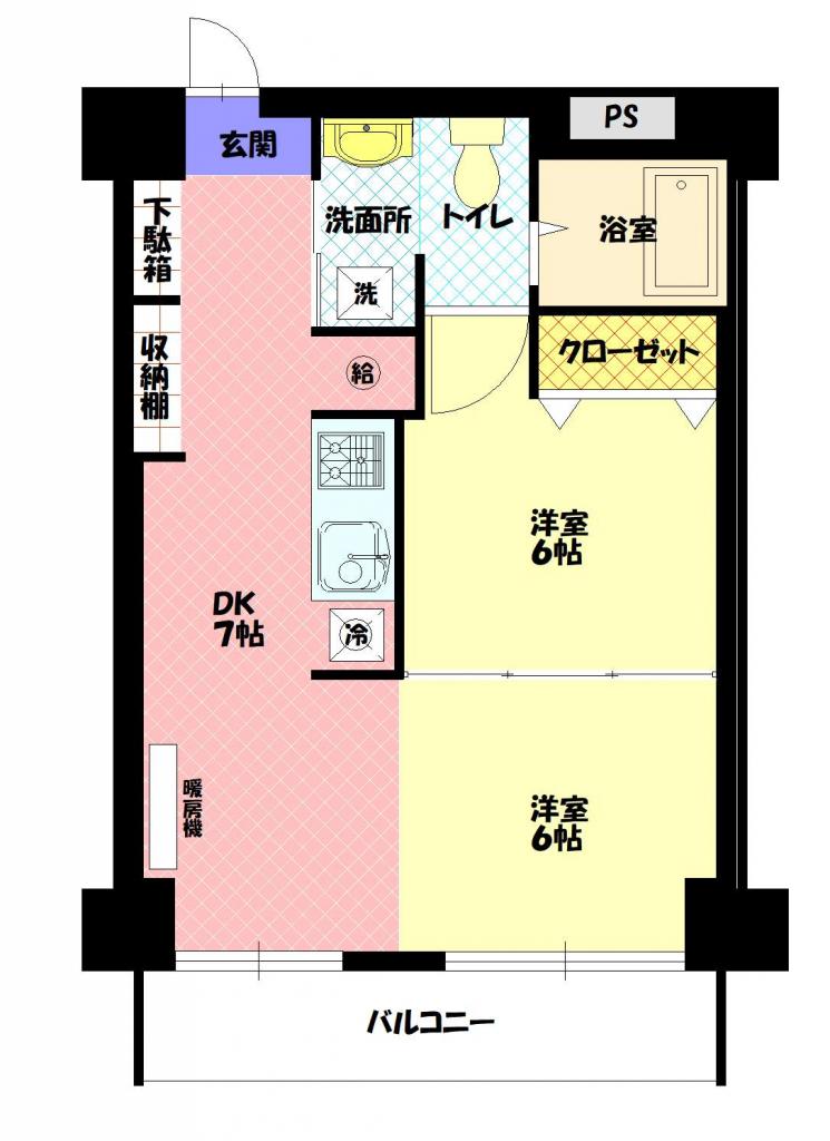 シャンノール平和通804間取図