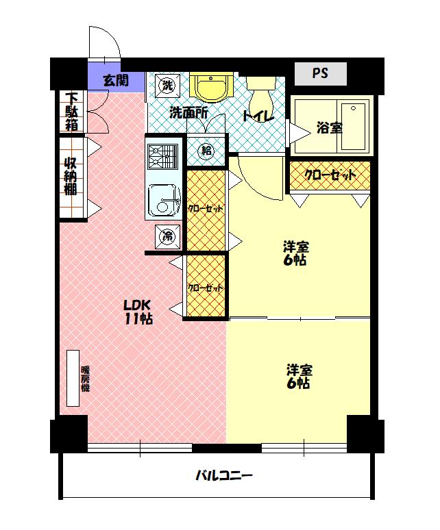 シャンノール平和通506間取図