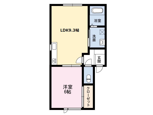 サンフラワーヒルズ101間取図