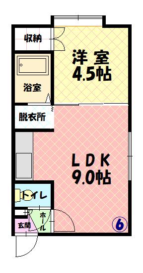 ヴィラペルーシェ206間取図