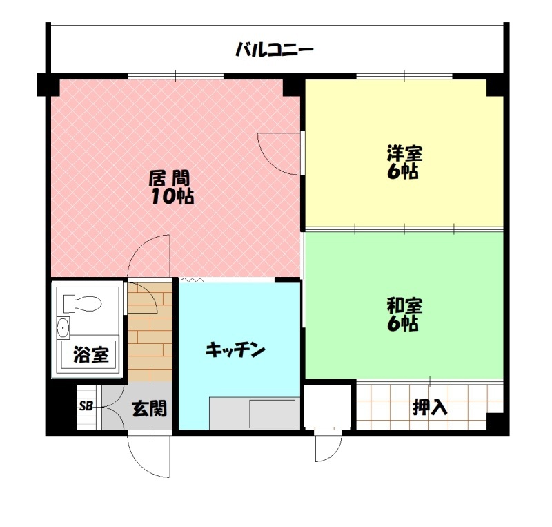 エーコー２条ビル２０３間取図