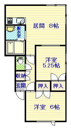 コーポフローレンス203間取図
