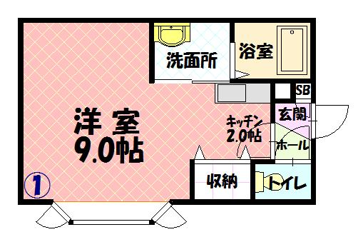 エルム医大前Ｃ１０１間取図