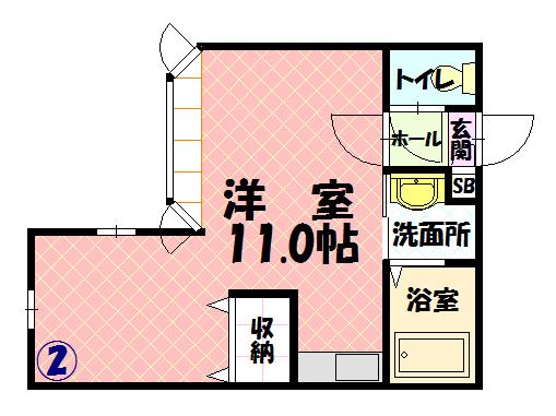 エルム医大前Ｃ１０２間取図