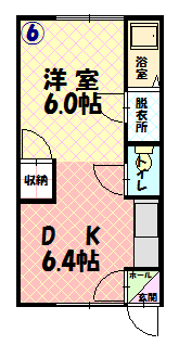 マンションつるや206間取図