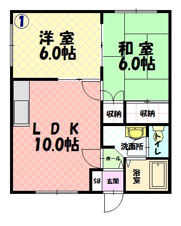 マンションつるや101間取図