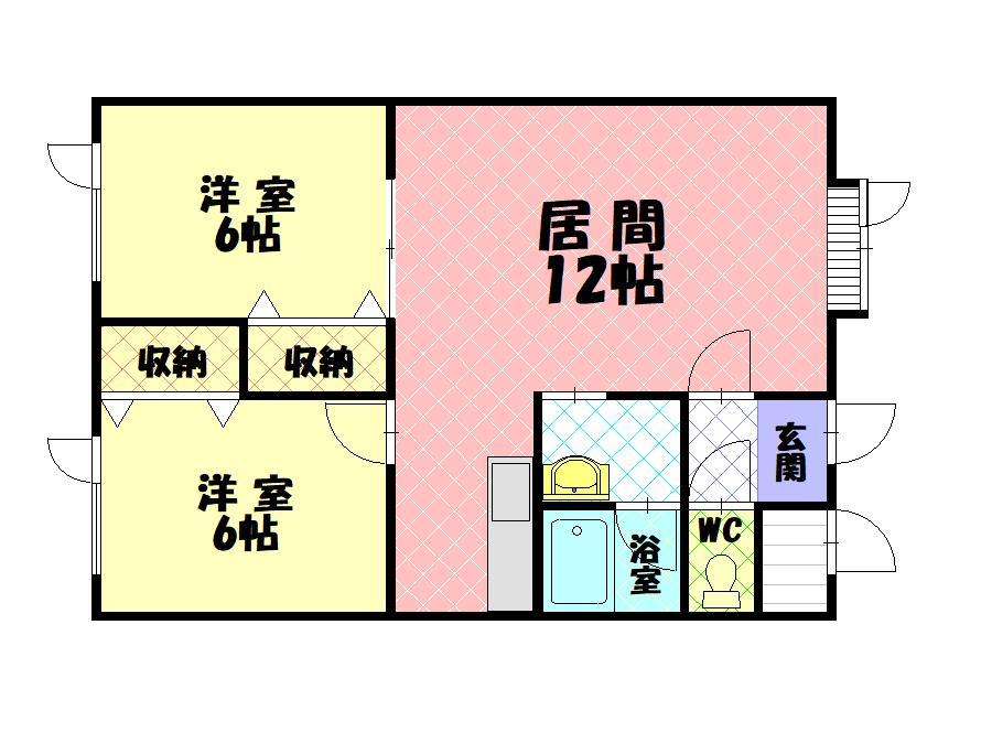 けいコーポ102間取図