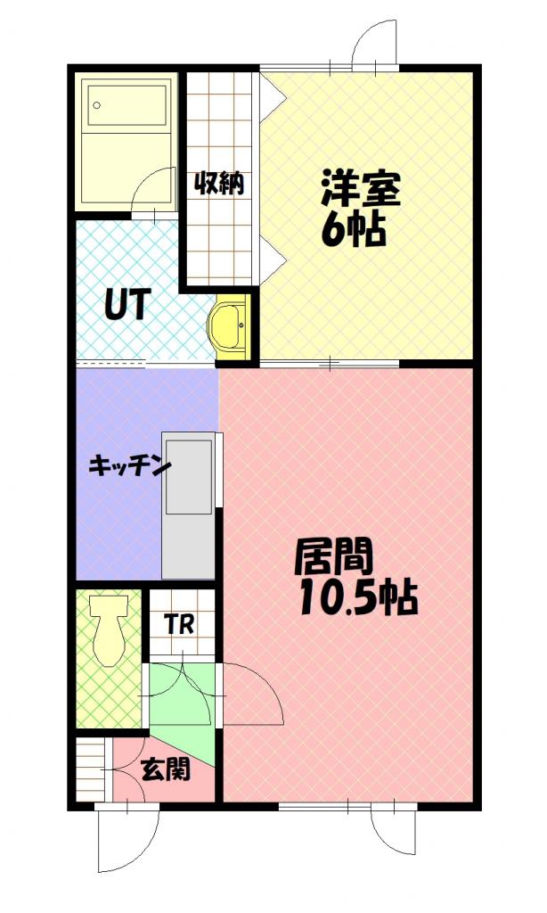 けいコーポ105間取図