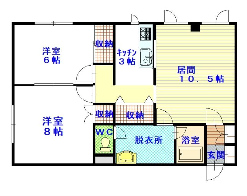 ハイツＩＴＯ203間取図