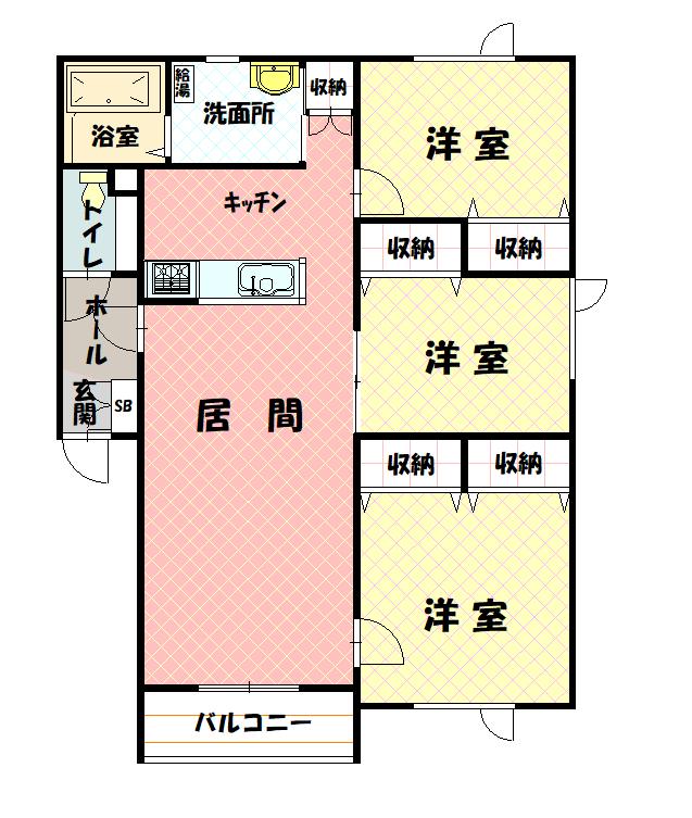クレア２・４202間取図