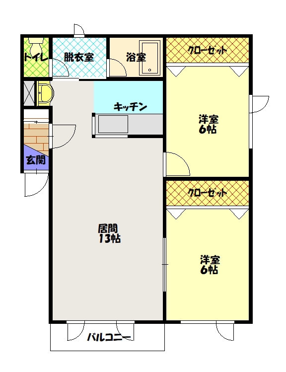 エスティ神楽岡103間取図