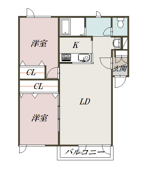エスティ神楽岡201間取図