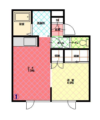 メープルジョイ201間取図