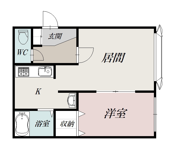 ルート医大前C101間取図