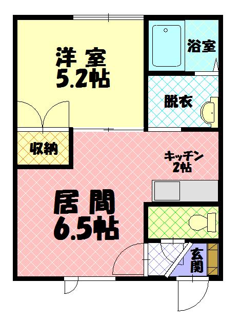 Ａｓａｈｉｋａｗａ１１ハイツ201間取図