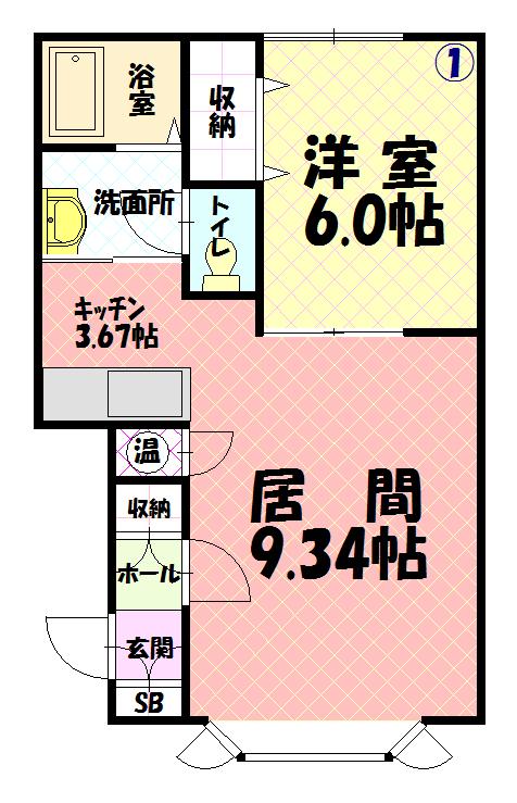 ドゥ・ランジェ１101間取図