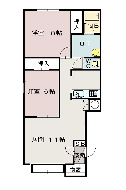 リンツＡ棟201間取図