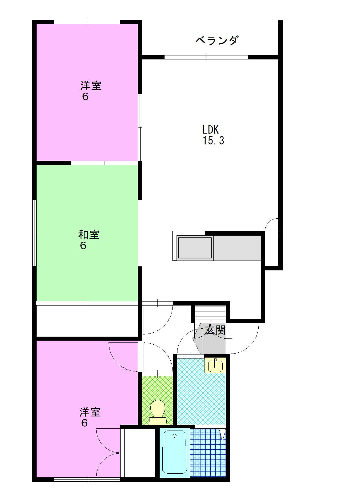 フロンティア尾形401間取図