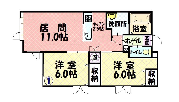 Ｓｋｙ　Ｃｒｅｓｔ２０１間取図
