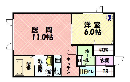 ユリアール203間取図