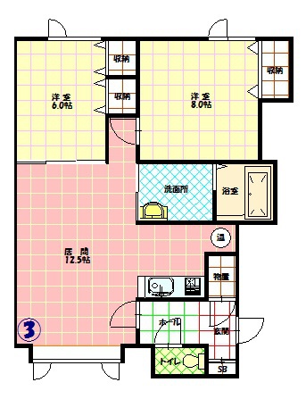 パリティー203間取図