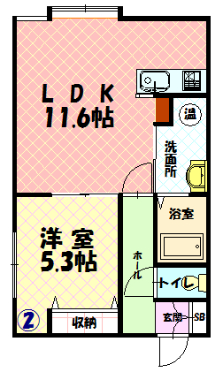 ビクトリー神居102間取図