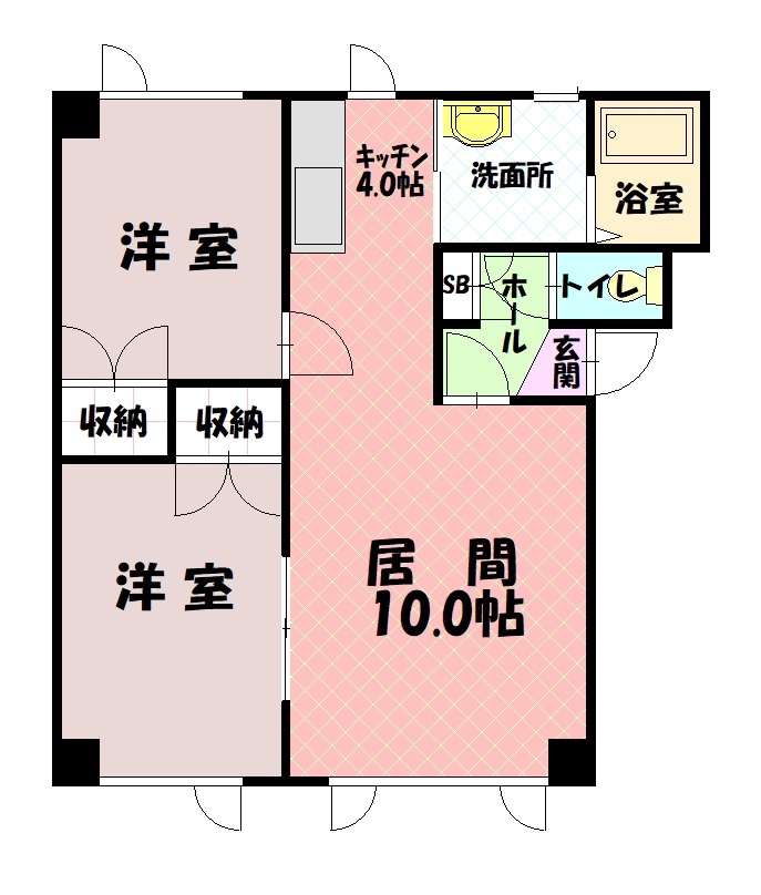 レスポワールベル101間取図